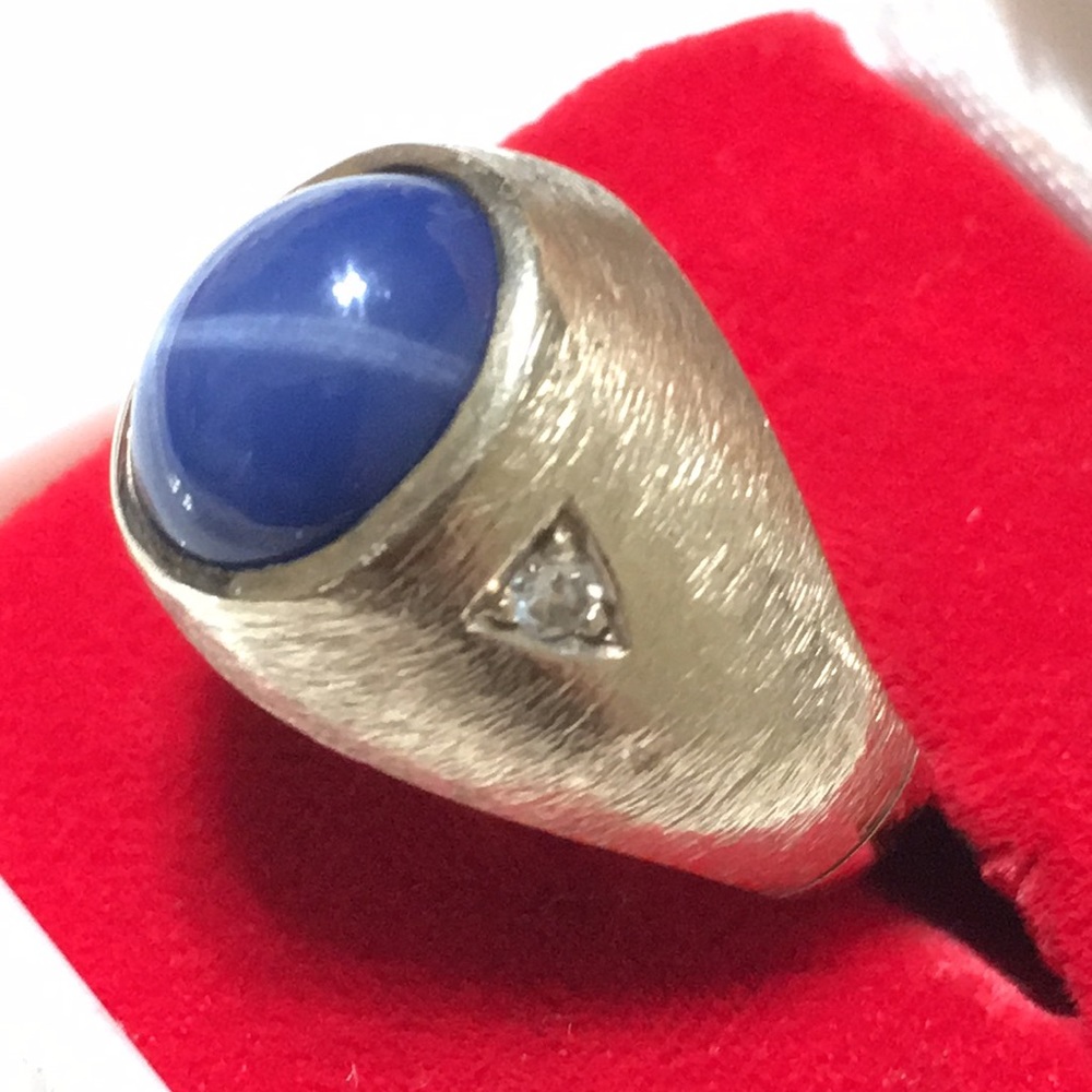 14 K Gold Blue Star Sapphirel Ring Size 6